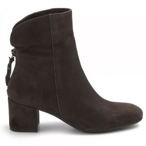 Dusano Women's Brown Suede Leather Zip Up Ankle Heels Boots Sz US 6 EU 36